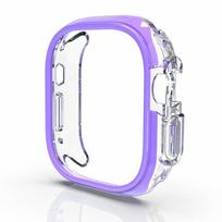 PC Protective Case For Apple Watch Ultra 2 49mm 11 10 9 8 7 6 5 SE Screen Anti-falling Cover Shell iWatch 46mm 42mm 45mm 41/44mm Ultra 3-2-1 49mm violetinė