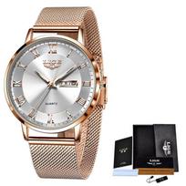 Fashion Women Watch Top Brand Luxury Ultra-Thin Mesh Watch For Women Casual Sport Quartz Date Chronograph Watches Feminino