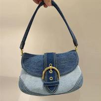 England style denim bags for women designer luxury bags and purses new in patch belt buckle decoration small cloth shoulder bag