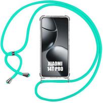 Case for Xiaomi 14T Pro - Reinforced Corners with Turquoise Lanyard - E.F.Connection®