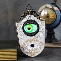 Halloween One-eyed Doorbell Decoration Electric Light-emitting and Sound-emitting Eyeball Doorbell Secret Room Prank Prop balta