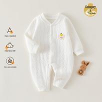 Quilted Baby Onesie: Warm Long Sleeve Romper for Boys & Girls - Autumn/Winter Size 80 balto lokio spalva