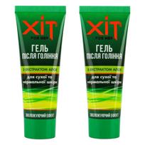 Aftershave gel with aloe for dry and normal skin - (2 or 6) pieces ( 70 + 70 g ) in pack 2 pcs