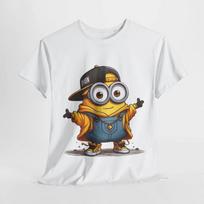 Minionas, Šaunus Unisex, Smagi Dovana Gimtadieniams, Juokingi Unisex Marškinėliai S white