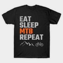 Men Black Print T-shirt Mtb No-Cut Transfer Paper Print Cotton Tshirt M juoda
