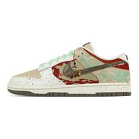 Nike Dunk Linkėdamas Sėkmingų Naujųjų Metų Odiniai žemi krepšinio/riedlenčių batai vyriški Smėlio spalvos Raudoni IQ1118-220(Team773-) 41