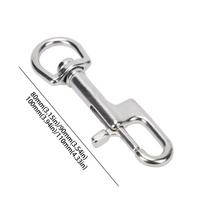 316 nerūdijančio plieno karabinas su suktuku, dvipusis kabliukas, sportinė dalis, suktukas, BCD priedas 90mm-Single-head hook white