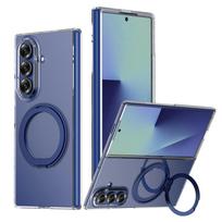 360° besisukantis magnetinis telefono dėklas, skirtas Samsung Galaxy Z Fold 7 6 5G, skaidrus apsauginis belaidžio įkrovimo dangtelis Galaxy Z Fold7 mėlyna