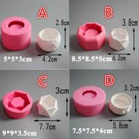 3D Rankų darbo Kūrybingas Sukulentų Augalų Gėlių Vazonas Silikoninė Forma Gipsas Cementas Mini Gėlė Bonsai PASIDARYK PATS Peleninė Žvakių Laikikliai Formos B