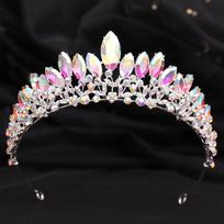 Elegantiška vestuvinė tiara, krištolinė nuotakos tiara, karūna, diadema, veidrodžio tiaros, vestuviniai plaukų aksesuarai, galvos papuošalai, galvos cirkonis white