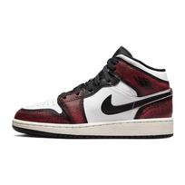 Air Jordan 1 Mid SE GS Wear-Away Kids Sneakers White Black Sail FB0568-006 39