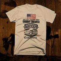 Combat t-shirt military Infantry Sapper Tactical Assault Combat Engineer tee 2XL