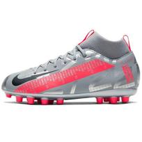 Nike Mercurial Superfly 7 Jr. Assassin 13 Academy AG Round Toe Lace-Up Anti-Slip Shock Absorption Mid-Top Kids Football Shoes BQ5405-906 37.5