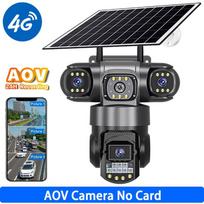 Saulės energija maitinama kamera, Didelės raiškos trigubos kameros trigubo vaizdo monitorius, 4G naktinio matymo vaizdo įrašymo įrenginys, AOV stebėjimo kamera 4G Camera