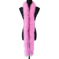 DIY 50Gram Pink Fluffy Turkey Marabou Feathers Boa for Wedding Carnival Dress Costumes Decoration Scarf Shawl Boas Sewing Crafts 2M tamsiai rausva spalva