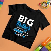 Didysis Brolis Didžioji Sesė Įkeliama 2026 Spausdinami Vaikų Marškinėliai Vaikų Vasariniai Marškiniai Trumpomis Rankovėmis Apranga T-shirt Kūdikio Pranešimo Drabužiai 110