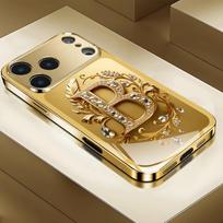 Unique Gold Dignified Luxurious High-end Phone Case Electroplated Glass PhoneCase for iPhone 17 16 15 14 13 12 11pm Pro Plus iPhone 11 Pro Max