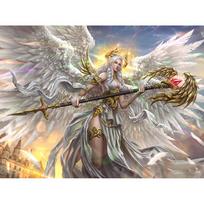 5D „pasidaryk pats“ deimantinis tapybos apvalus grąžtas „Angel Warrior“ 3D Kalnų krištolinis siuvinėjimas 20X30CM