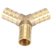 Žalvario Y 3 krypčių žarna spygliuota jungtis Staliaus jungtis Oras Vanduo Dujos OD 12mm(2pcs)
