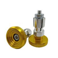 2 vnt. CNC aliuminio motociklo vairo rankenėlės ir vairo galo dangteliai slankikliai 16-18 mm motociklo vairui geltona
