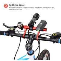 Vairo prailgintuvas Dviračio Aliuminio lydinio Dviračio prailginimo strypas Prailginimo laikiklis MTB double rod juoda