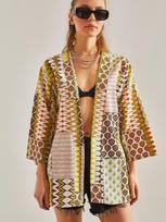 BIANCO LUCCI Moteriškas kimono su linu