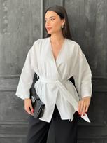 OSHEBU Moteriškas kimono su linu
