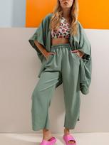 TREND ALACATI STYLE Moteriškas kimono ir kelnės