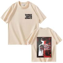 Summer Three-day Grace Human Body Album Graphic T-shirt for Trendy Men and Women 2025 Summer Pure Cotton 100% Printed T-shirt S