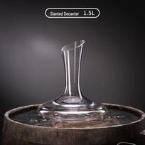 Handmade Crystal Slanted Mouth Wine Decanter