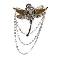 Wing Gear Hair Clip Brooch Clip Steampunk Hat Pin Decorative Corsage Pin 1 auksas