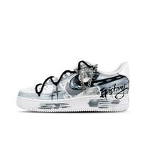 Nike Air Force 1 Riedlentės Batai Unisex Žemi Juodi/Balti CW2288-111(Komanda619-) 43