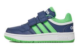 Adidas Neo Hoops 3.0 Cushioning, Wear Resistant Low top Kids' Skateboarding Shoes Blue Green Kids' IG6107 28