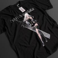 Nier Automata Shirt YoRHa 2B Tshirt 9S T-Shirt Mens Womens Tees Top A2 Top Eve Nines Adam Anime Tee XL
