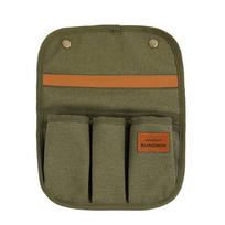 Camping Chair Armrest Storage Bag Lightweight Robust Wear-Resistant Cotton Canvas with Multi-Pocket žalia