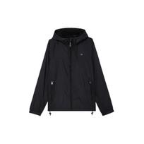 Calvin Klein Solid Color Zip-Up Hooded Jacket Men jackets Black 1658724-BLACK XL