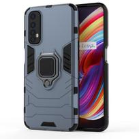 For OPPO Realme 7i 7 Pro Back Cover Phone Case Shockproof Armor Anti-Fall Metal Ring Holder Magnetic Protect Funda Coque Cases CHINA&For Realme 7 4g mėlyna