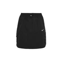 Nike Sportswear Swoosh Vienspalvė Vidutinio Juosmens 3D Logotipo Kišenė Austa Sportinė Laisvalaikio Sijonas Moteriški sijonai Juodas CZ8907-010 XS