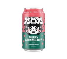 Juodos arbatos gėrimas BUBBLE BOB su braškių burbuliukais, 330 ml