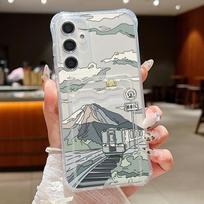 Card Bag Wallet Case For Samsung Galaxy S24 S23 FE S25 Edge S22 Ultra A56 A55 A25 A15 A16 5G A17 Landscape Soft TPU Phone Cover For Samsung S25