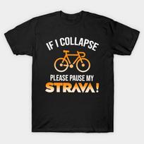 Men Black Print T-shirt If I Collapse Please Pause My Strava No-Cut Transfer Paper Print Cotton Tshirt XL juoda