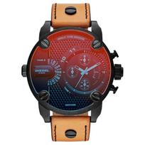 Diesel Laikrodis Kvarcinis Mechanizmas Odinis Dirželis 51Mm Juodas Ciferblatas Vyriški Laikrodžiai DZ7408 Black Dial