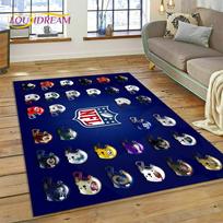 Amerikietiško futbolo N-NFL ženklas Regbio žaidėjo kilimas Kilimas svetainei Miegamojo dekoras, neslystanti grindų danga Sofos durų kilimėlis 40x60cm( 15x23in )