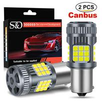 2vnt P21W Led Canbus lemputės 1156 BA15S BAU15S PY21W T20 7440 W21W 7443 W21/5W 3030SMD vėsus ventiliatorius automobilio posūkio signalo atbulinės eigos žibintas be hiperblykstės automatinių lempų 7443 T20 W21/5W geltona
