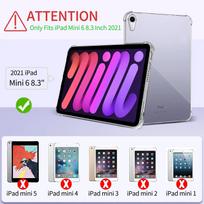Skaidrus silikoninis dėklas, skirtas iPad Mini 6 8,3 colio dangtelis, atsparus smūgiams, ypač skaidrus dėklas, skirtas Apple 2021 Funda Case ekrano apsaugai TPU gryna