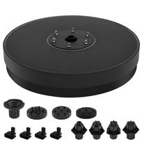 3W Solar Water Fountain Pool Pond Waterfall with 6 nozzles and 7 Colors Solar Bird Bath Fountain Water Pump Floating Fountains