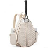 Pickleball Bag Crossbody Sling Paddle Bag With Large Capacity Storage Polyester Beige For Paddles Balls  Items