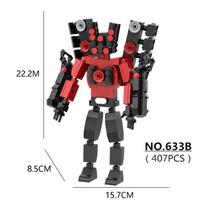 407pcs/set New Skibidi Toilet Updated Speaker Man Building Blocks DIY Titan Mecha MOC Bricks Model Toys For Kids Christmas Gifts