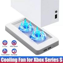 Xbox vertikalus stovas su 2 aušinimo ventiliatoriais Series S aušintuvas Xbox Series S žaidimų konsolei laikiklis su 2 USB prievadais