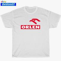 Nauji Marškinėliai Orlen Logotipas Juodi/Tamsiai Mėlyni/Balti/Pilki Vyriški Marškinėliai S-5XL Unisex Marškinėliai S